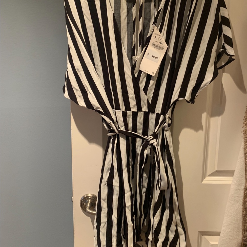 Zara Striped Skort Romper